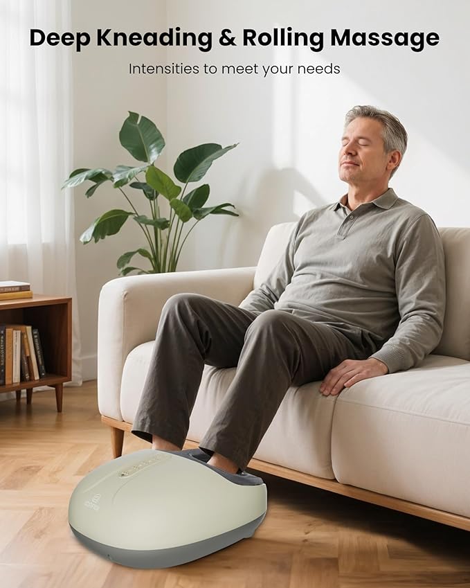 COMFIER FSA Eligible Shiatsu Foot Massager with Heat,Compression, Kneading & Rolling, HSA Electric Feet Massager for Plantar Fasciitis, Foot Warmer Gifts for Mom & Dad,Size Up to 15" - Bloomnest