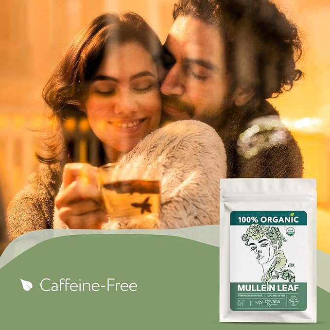 Organic Mullein Leaf Tea (2oz.) - Loose Leaf Dried Mullien Leaves - Gordolobo Tea Organica - Wild Harvested - Herbal Tea for Lungs & Respiratory Health - Bloomnest