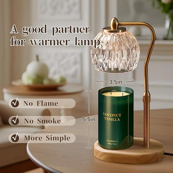 Goodpick Vanilla Coconut Candles, Scented Candle for Home, 22oz Soy Candles, Long Burning 120hrs Jar Candle Gifts - Bloomnest