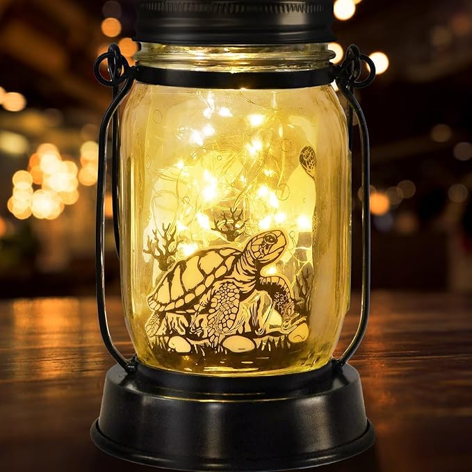 Sea Turtle Gifts for Women/Men Turtle Lovers Solar Lantern Mom Birthday, Mothers Day, Christmas Gifts, Solar Garden Decoration Outside for Yard, Patio,Backyard,Porch - Bloomnest