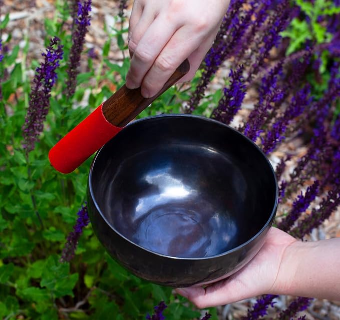 Large Tibetan Singing Bowl Set - Master Grade Healing Chakra Sound Bath Meditation Yoga 7 Metal Bronze - Bloomnest