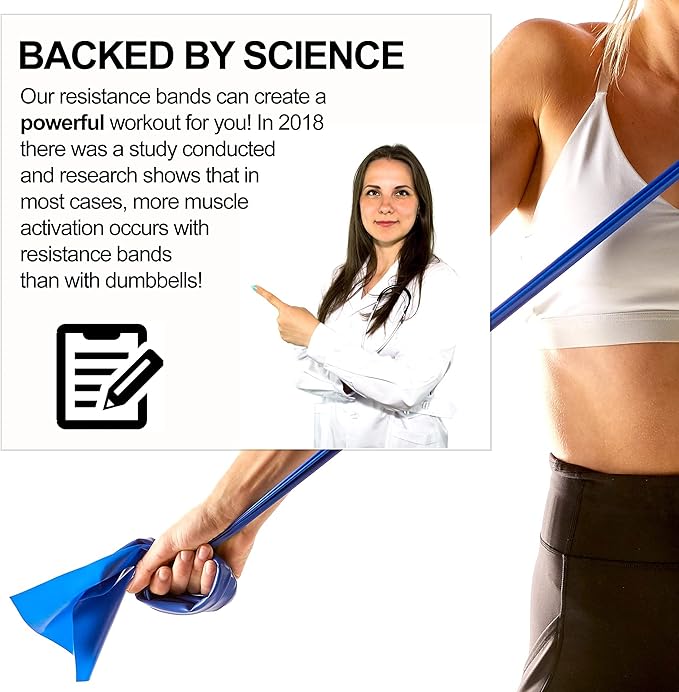 Resistance Band for Working Out - 8,16,24 Yard Resistance Bands Bulk Rolls - 10 Strengths in Light Medium and Heavy Exercise Bands - Latex Free Workout Bands Including iPhone App and e-Book - Bloomnest