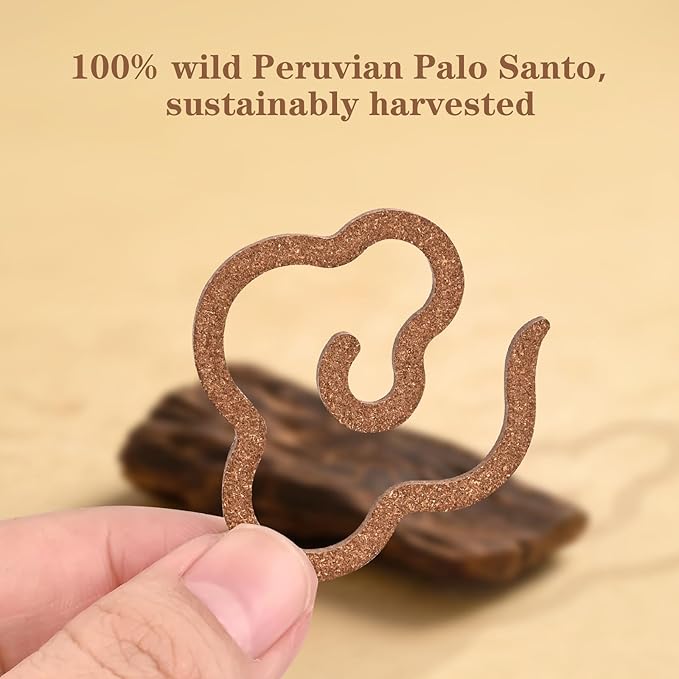Palo Santo Incense Coil - 100% Natural - Palo Santo Sacred Smoke for Clarity & Calm(Contains 15 Pcs) FOUCILO
