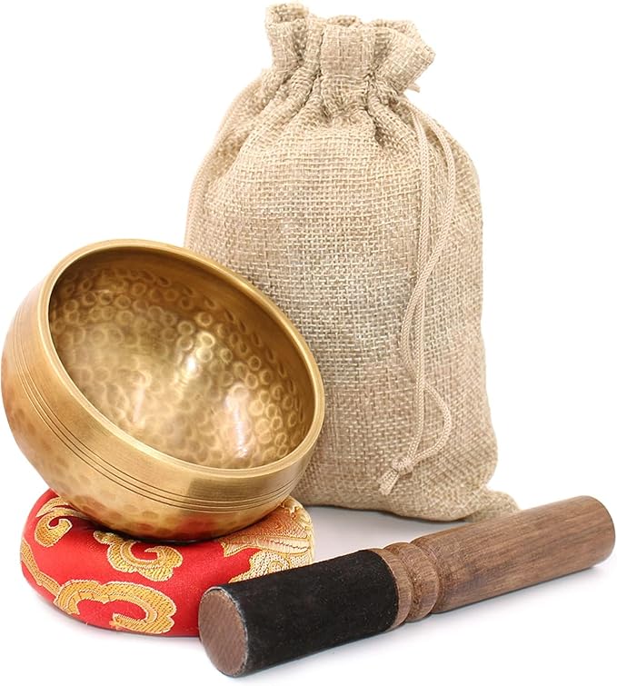 Tibetan Singing Bowls Set, Singing Bowls, Meditation Sound Bowl Handcrafted in Nepal, For Yoga, Meditation, Mindfulness, Healing & Chakra balancing - Bloomnest