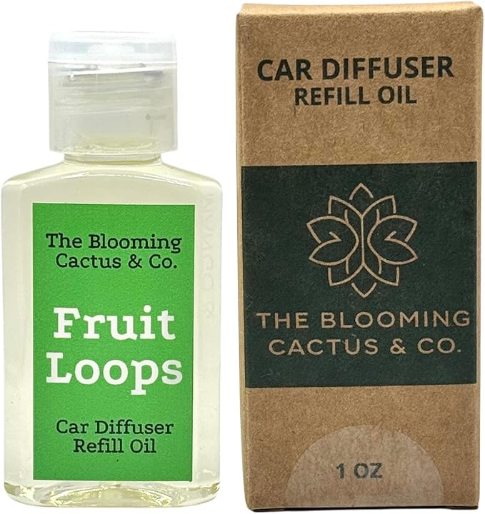 Car Air Freshener Hanging, Essential Oil Diffuser for Cars 1 OZ, Cute Car Accessories, C ar Air Freshener Refill, Long-Lasting Fragrance Refill, Car Diffuser Refill Made in USA | Fruit Loops - Bloomnest