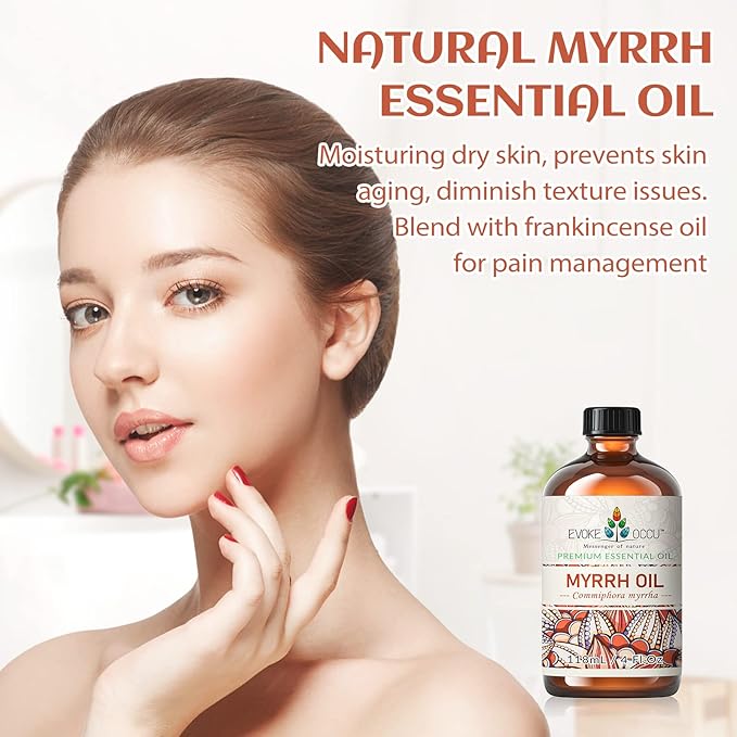 EVOKE OCCU Myrrh Essential Oil for Discomfort Relief, Skin Care - 4 Fl Oz - Bloomnest