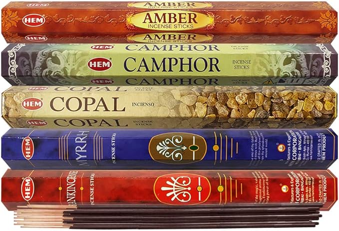 Hem Incense Sticks Variety Pack #4 and Incense Stick Holder Bundle with 5 Unique Based Fragrances - Bloomnest