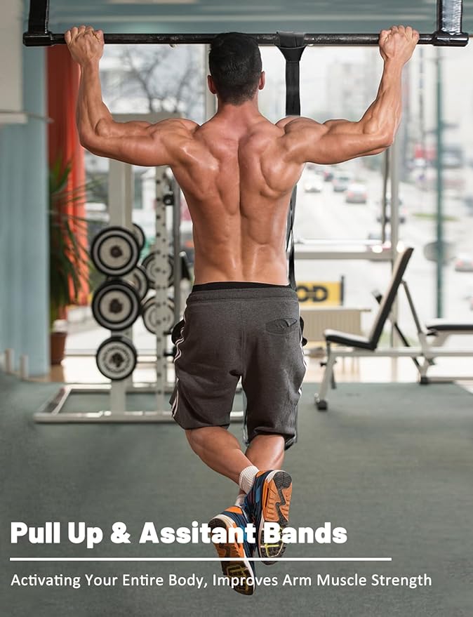 Resistance Bands, Pull Up Assist Bands - Workout Bands, Eexercise Bands, Long Resistance Bands Set for Working Out, Fitness, Training, Physical Therapy for Men Women