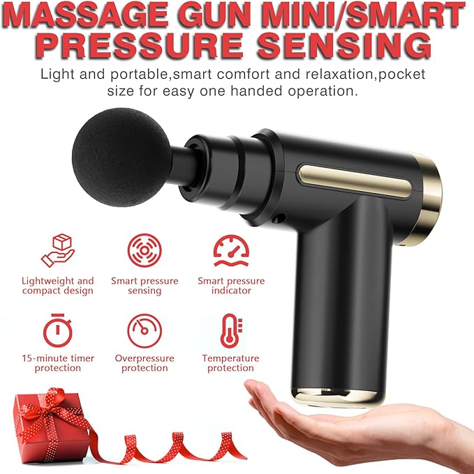 cotsoco Massage Gun, Massage Gun Deep Tissue for Pain Relief with 4 Massage Heads & 6 Speeds, Electric Mini Handheld Body Massager for Any Pain Relief, Best Gifts for Dad and Mom - Bloomnest
