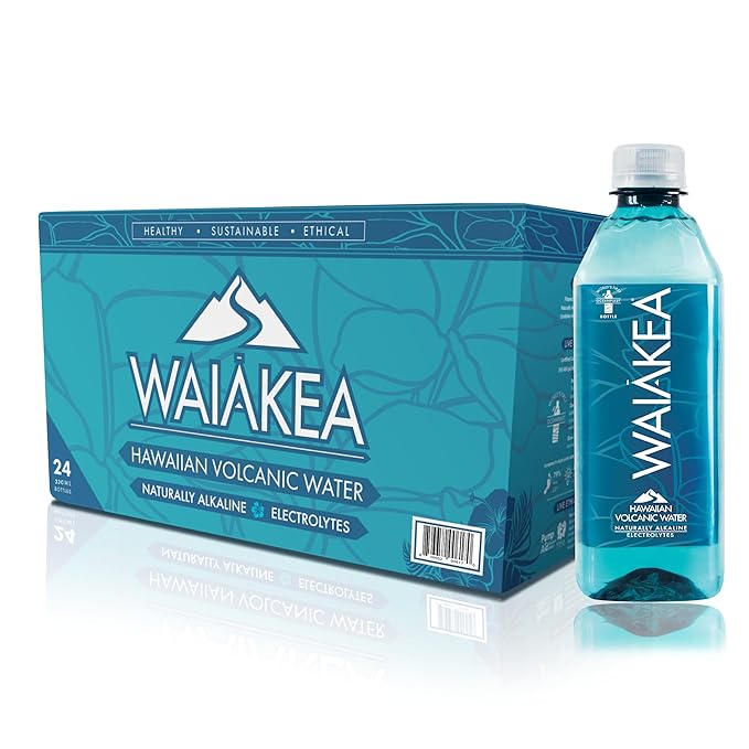 Waiākea Hawaiian Volcanic Water 330mL, 10.14oz (24 Pack) – Naturally Alkaline, Electrolytes & Minerals, B Corp, 100% Recycled Bottles - Bloomnest