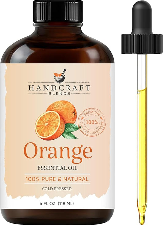 Handcraft Blends Orange Essential Oil – Huge 4 Fl Oz – 100% Pure and Natural – Premium Grade Essential Oil for Diffuser and Aromatherapy, Skin, Massage, Candle and Soap Making Fragrance - Bloomnest