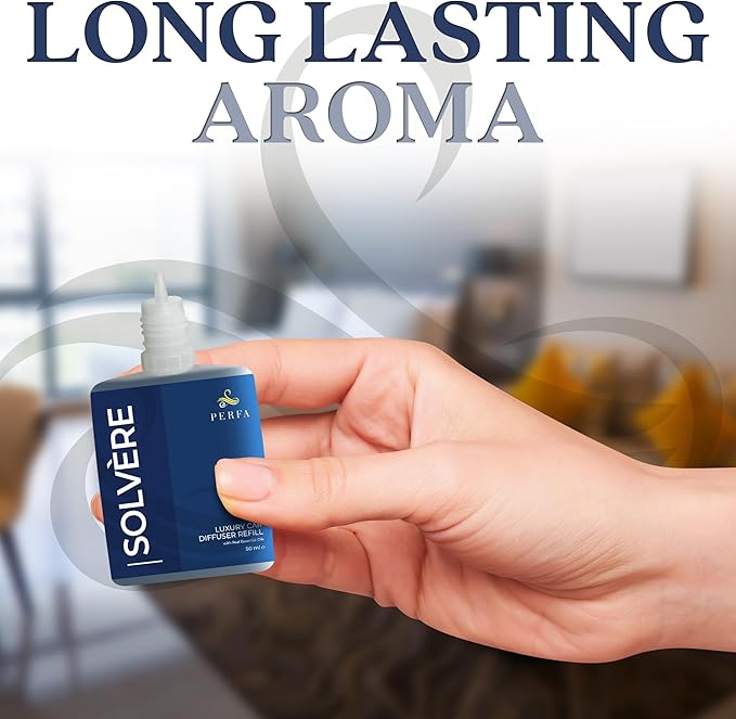 Solvère Car Air Freshener Refill (50ml) | Long Lasting Car Perfume with Solvère Fragrance | Strong Automotive Air Freshener by Perfa - Bloomnest