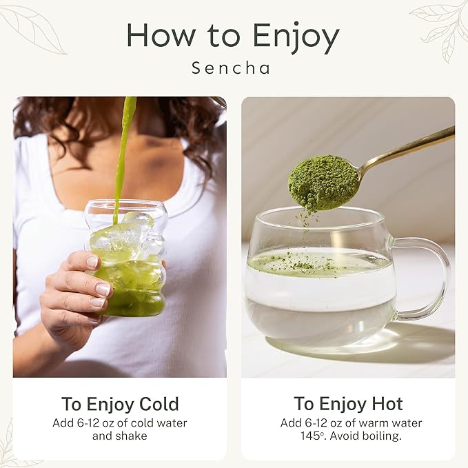 Yu Tea Organic Sencha Green Tea Powder, 30 Instant Packets | Rich in Antioxidants, EGCG, & L-Theanine | Pure Japanese First Harvest Leaf | Low Caffeine & Unsweetened | Single Serve Sticks - Bloomnest
