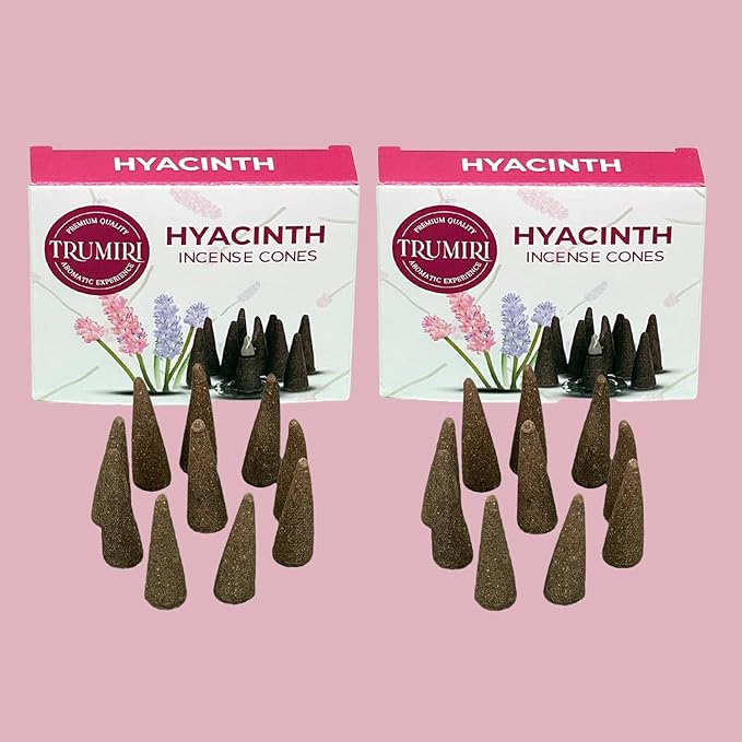Hyacinth Incense Cones - Total 20 Cone Incense - Dual Pack of 10 Insence Cones - Incense Cones Scented - Cone Incense Scents - Insense Cones - Incent Cone TRUMIRI