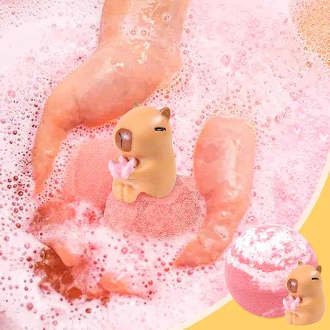 Bath Bombs for Kids with Surprise Inside Organic Bath Bombs Set for Girls Boys with Capybara Toys Inside Ideal Kids Birthday Christmas Easter Gift - Bloomnest