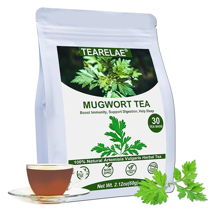 TEARELAE - Mugwort Tea - 2g x 30 Count - 100% Pure Natural Dried Herbs - Premium Mugwort Herb Dried - Non-GMO - Sulfur-free - Bloomnest