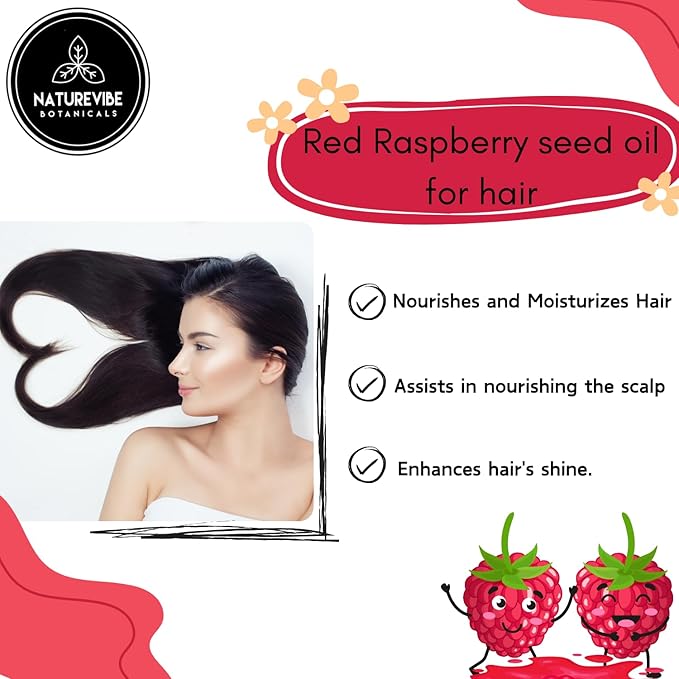 Naturevibe Botanicals Red Raspberry Oil 32 Ounces | 100% Pure and Natural | Great for Skin Care and Hair Care - Bloomnest