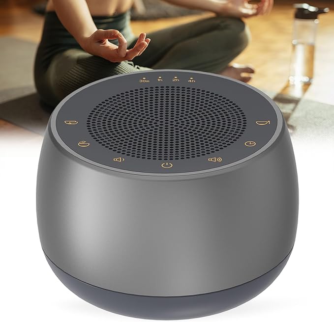 Electronic Tibetan Singing Bowl,Frequency Generator for Meditation,Yoga,Chakra Healing,256HZ-432HZ-528HZ 9 Healing Sound Bowls,4 Timer and Luminous Button,Reiki,Stress Relief Gift Grey Bloomnest