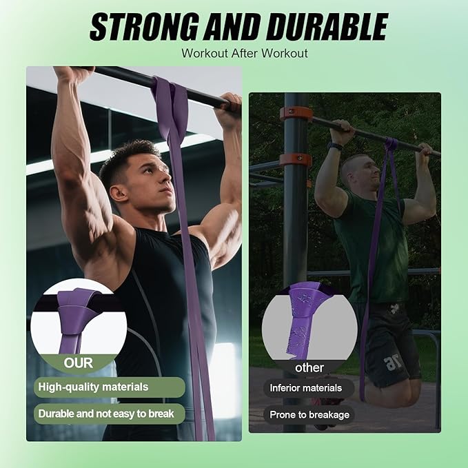 WHATAFIT Resistance Bands, Pull Up Assistance Bands, Exercise Bands, Workout Bands Set for Men and Women Home Fitness, Body Stretching, Strength Training, Physical Therapy - Bloomnest