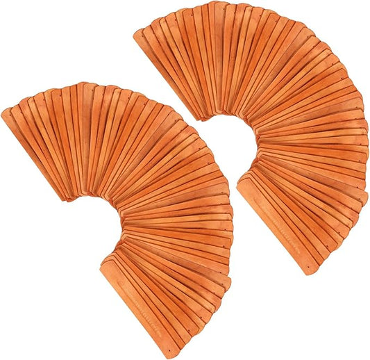 TRENDBOX 100pcs Handmade Plain Wood Wooden Incense Stick Holder Burner Ash Catcher Natural Design Buddhist