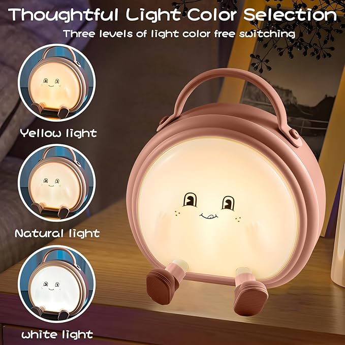 Night Light for Boys and Girls,Cute Room Decor Portable Night Lamp,Touch-Controlled Lighting,USB Rechargeable LED Bedroom Lighting Timer Bedside Table Lamps - Bloomnest
