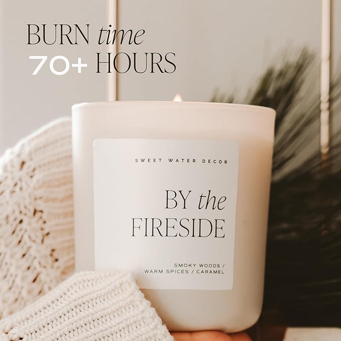 Sweet Water Decor Warm and Cozy Soy Candle - Orange, Cinnamon, Clove, and Pine Scented Candle for Home - 15oz Tan Matte Jar, 70+ Hour Burn Time, Made in The USA - Bloomnest