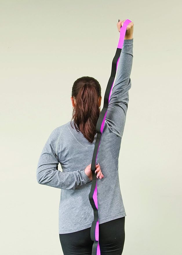 RangeMaster Stretch Strap with Exercise Guide│ Versatile Multi-Loop Strap Perfect for Yoga, Pilates, and Physical Therapy │ Portable │ Helps Improve Flexibility - Bloomnest