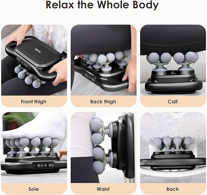16-Head Massage Gun Set, Deep Tissue Percussion Massager, Electric Massage Tools with 9 Styles & Levels, Black - Bloomnest