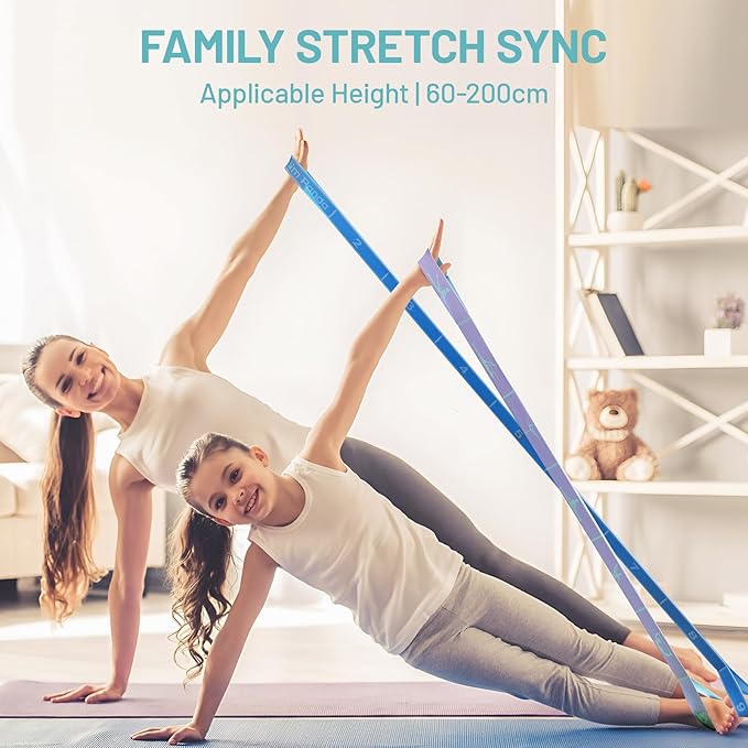 Slim Panda Stretch Strap, Dance Stretch Bands Flexibility, Elastic Yoga Stretching Strap with 9 Loops for Physical Therapy, Pilates, Yoga, Ballet, Gymnastics Stretching Bands for Exercise - Bloomnest