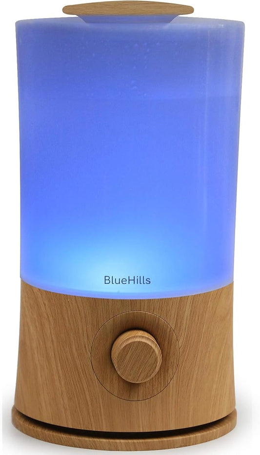 BlueHills Premium 2000 ML XL Large Essential Oil Diffuser Aromatherapy Humidifier for Large Room Home 40 Hour Run Huge Coverage Area 2 Liter Extra Large Capacity Huge Diffuser Wood Grain E005 - Bloomnest