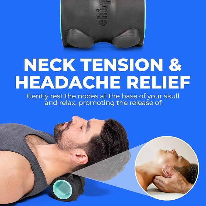Chirp Wheel XR Massage Roller for Neck & Headache Relief – Rejuvenate Body, Spinal Care & Tension Through Thumb Pressure Release | High-Density Foam for Physical Therapy, 500lbs Capacity, 4" Mint - Bloomnest