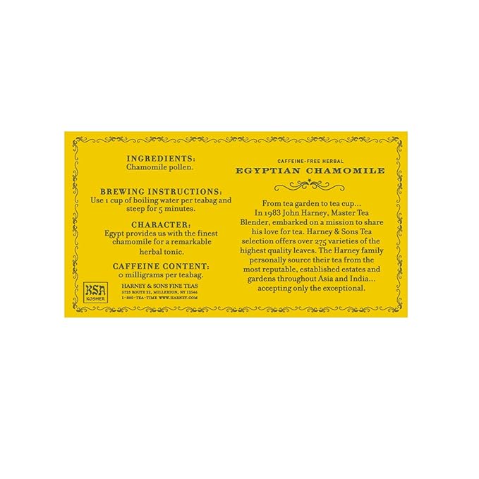 Harney & Sons Herbal Tea, Tea Bags, Chamomile, 50 Count - Bloomnest