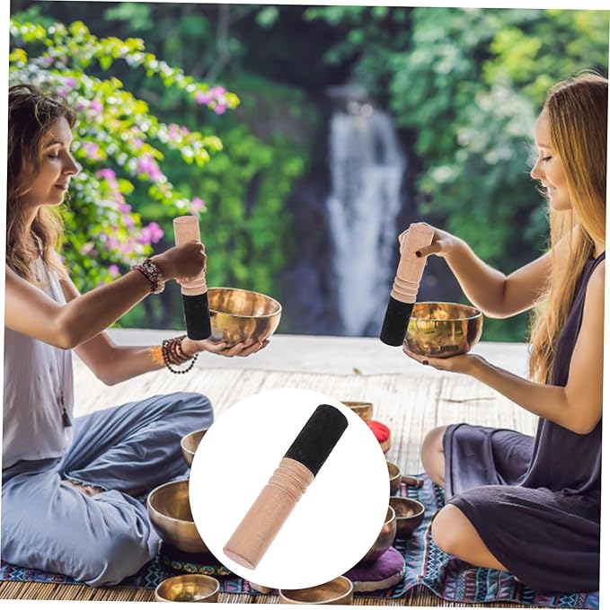 Beaupretty Singing Bowl Mallet Stick for Meditation Nepalese Buddha Striker for Sound Healing and Relaxation Durable PU Material Creates Melodious Sound - Bloomnest