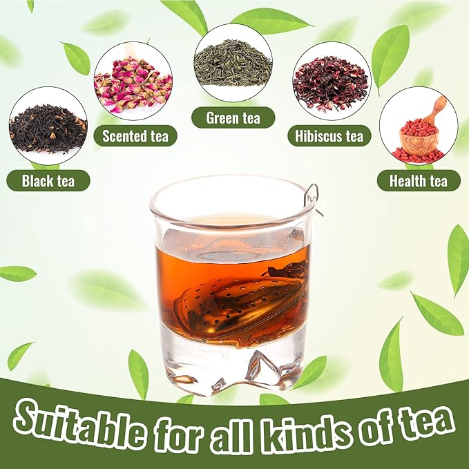 Sumind 25 Pcs Heart Tea Strainer Stainless Steel Ball Infuser Loose Leaf Steeper Interval Diffuser Mesh Filters with Extended Chain Hook for Cup Bottle Tea Party Wedding Bridal Shower(Silver) - Bloomnest