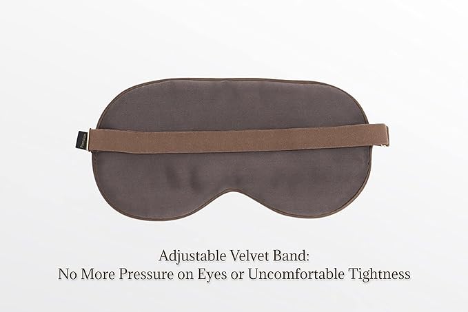 Premium Handcrafted 25 Momme Mulberry Silk Eye Mask for Sleeping (Chocolate) - Bloomnest