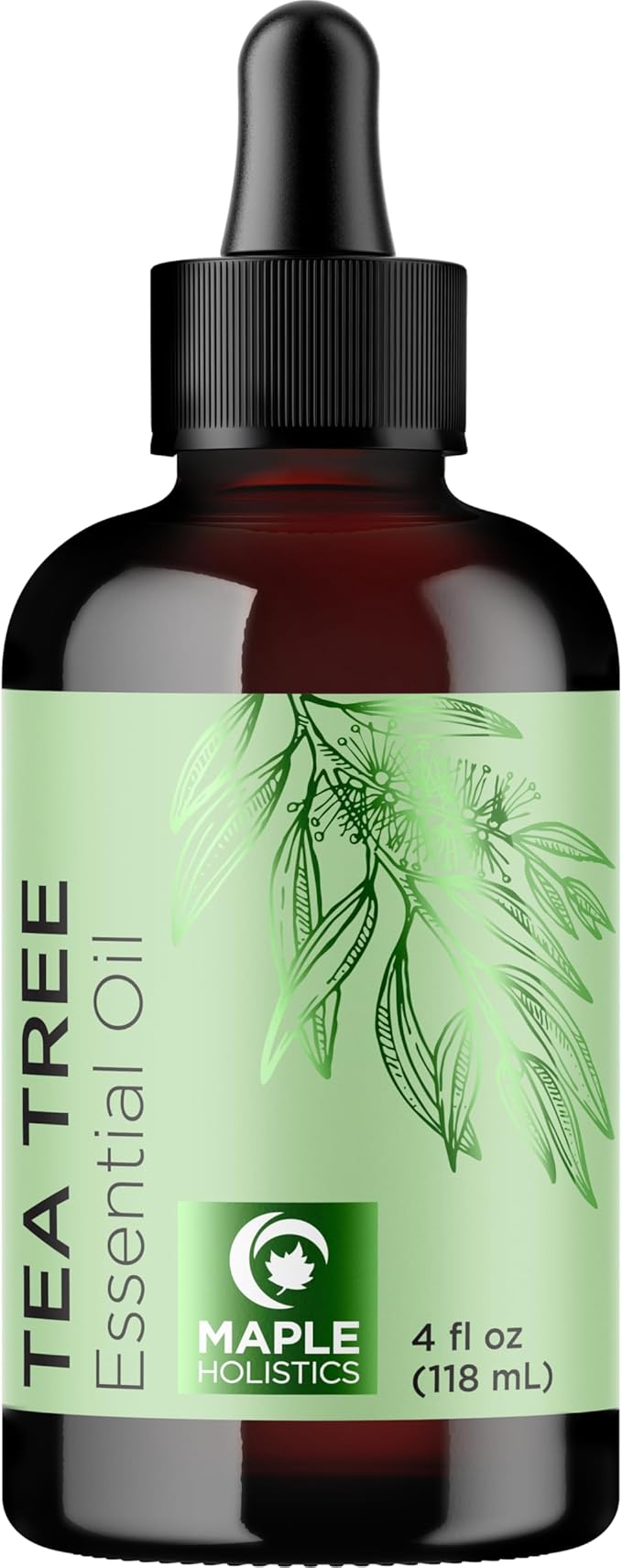 Pure Tea Tree Oil for Hair Skin and Nails - 100% Pure Undiluted Tea Tree Essential Oil with Dropper for Topical Uses Aromatherapy Diffusing and Home and Beauty DIYs - Vegan and Cruelty Free (4 Fl Oz) - Bloomnest