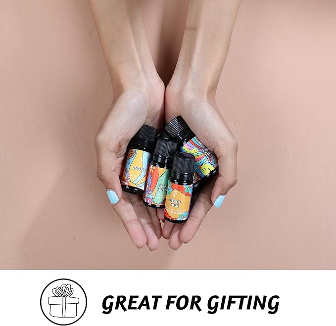 Folkulture Essential Oils for Diffusers Oil | Set of 6 Fragrance Oil, Patchouli & Cedarwood | Essential Oils for Diffusers | Diffuser Oils Scents for Home - Bloomnest
