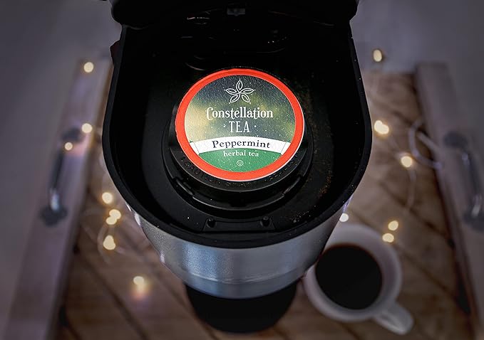Constellation Tea Peppermint Herbal Tea Pods Compatible with K Cup Brewers Including 2.0, 40 Count - Bloomnest