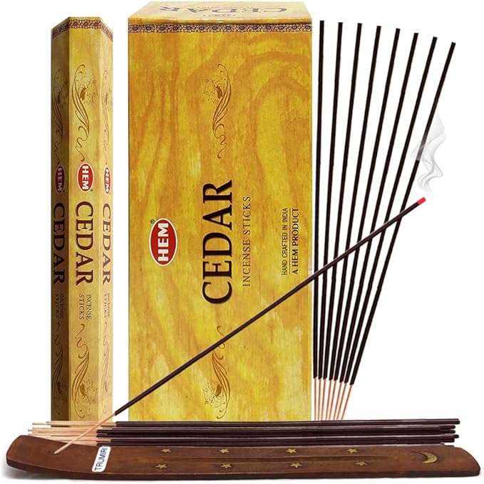 TRUMIRI Cedar Incense Sticks & Holder Bundle TRUMIRI