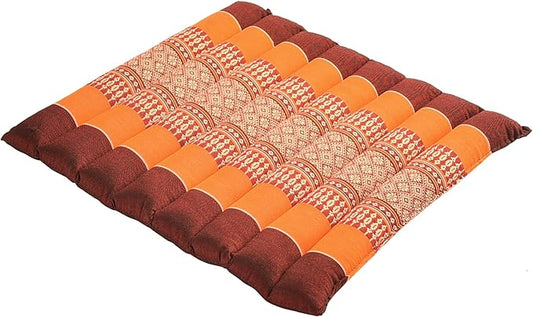 Zafuko Rollable Cushion - Organic Kapok Filling, use Rolled or Flat for Yoga and Meditation, Lightweight, Great car or seat Cushion - Bloomnest