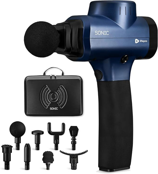 LifePro Massage Gun & Holder (Sold Separately) – Percussion Muscle Massager for Athletes with 8 Heads & 6 Speeds – Deep Tissue Back Muscle Extender for Recovery - Bloomnest
