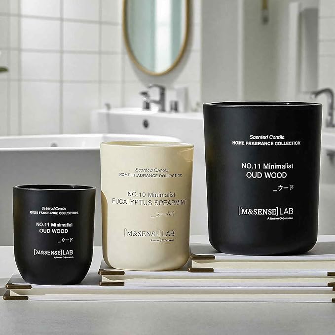 M&SENSE Natural Soy Candle| Forest Lodge | 5.3 oz | Minimalist Scented Candle for Relaxation, Gifting, Home Décor | for Bedroom, Office, Party Small - Bloomnest