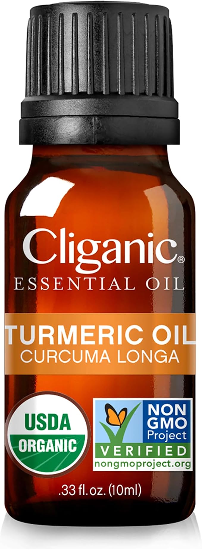 Cliganic Organic Turmeric Essential Oil, 100% Pure Natural for Aromatherapy | Non-GMO Verified (Packaging May Vary) Cliganic