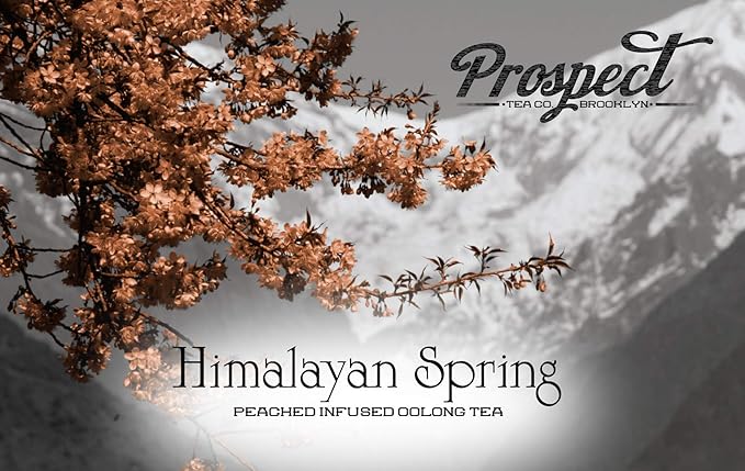 Prospect Tea Co. Himalayan Spring Peach Infused Oolong Tea Pods Compatible with K Cup Brewers Including 2.0, 40 Count - Bloomnest