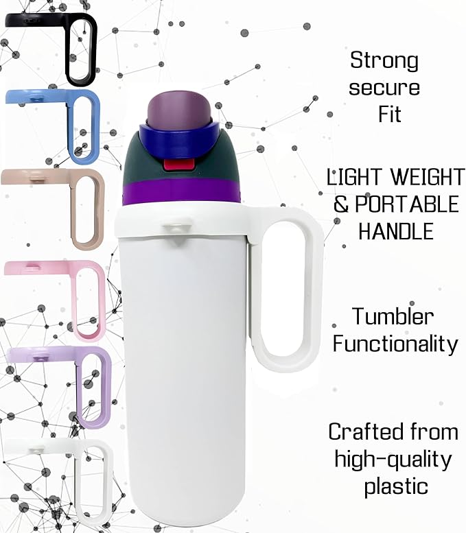 Bottle Handle for Owala FreeSip 24oz 32oz 40oz – Strong Plastic Water Bottle Holder, Durable Easy Carry Accessory for Running, Jogging, Gym, Hiking, and Drinking While Driving & More OneMissionX