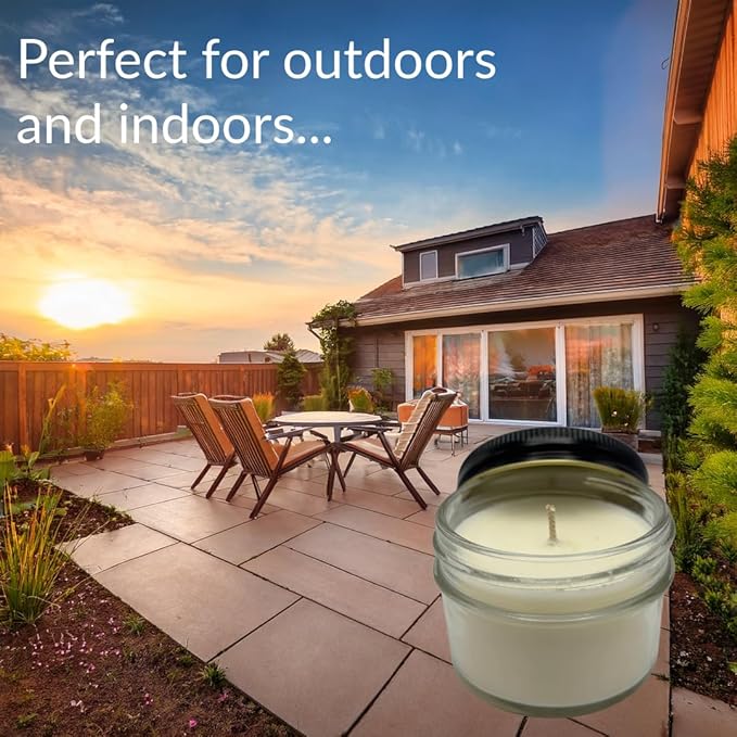 Best Bee Brothers Lemongrass + Verbena Citronella Candle, Outdoor Soy Candle, 3 Oz. (2 Pack) - Bloomnest