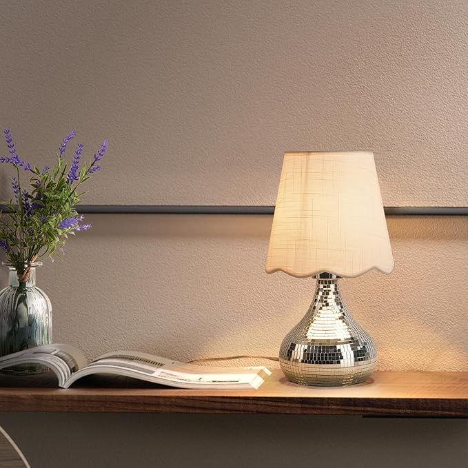 Disco Small Table Lamp for Bedroom, Funky Lamp Ball Lamps for Kitchen Counter, Mini Morden Table Lamps for Small Spaces, Small Funky Table Lamp for Nightstand Desk Lamp, Living Room - Bloomnest