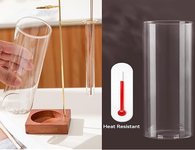 Incense Holder for Stick, Glass Insence Burner for Sticks with Removable Anti Ash Catcher & Storage Tube, Wood Cones Holders Stand with Ash Brush, Yoga Spa Madiation Relaxation, Home Decor - Bloomnest