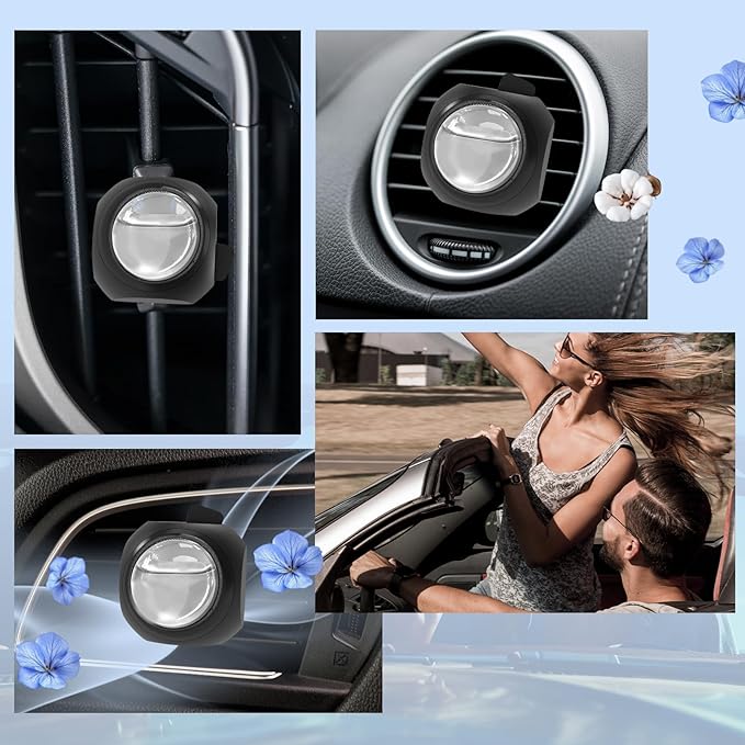 Car Air Freshener Vent Clips, 8 Pack, Provides Long-Lasting Scent, Up to 240 Days (Linen) - Bloomnest