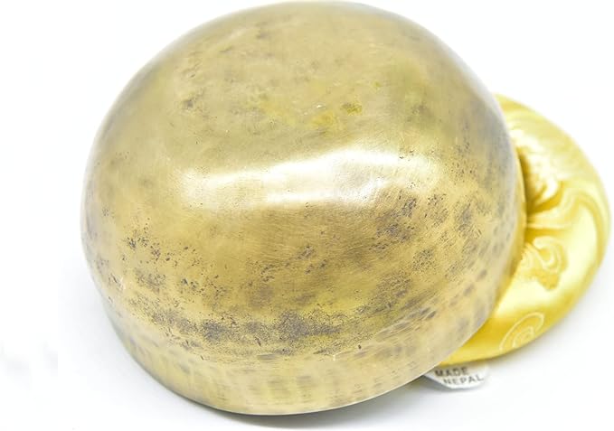 5 Inch Authentic Antique Old Tibetan Hand Hammared Singing Bowl from Nepal-Meditation Bowl,Healing Gold